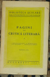 Pagini de critică literară 1937 Heliade-Rădulescu Kogălniceanu Maiorescu Gherea