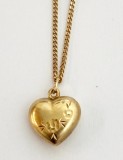 lant cu inimioara din aur vechi german 8k marca FBM