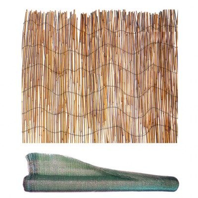 Set 2 trestii, 2x5 m + Plasa umbrire, 80 g/mp, 10x2 m foto