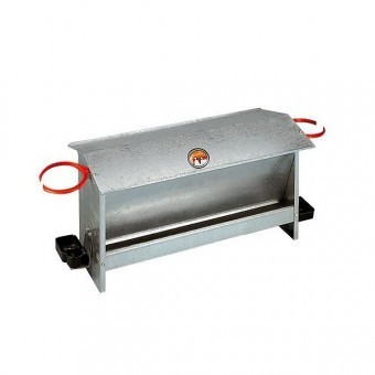 Hranitoare pasari, Novital Farmy, cu 2 posturi pentru apa, Zinc, 81x33cm