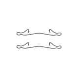 Set accesorii placute frana Delphi LX0088, parte montare : Punte Fata
