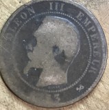 MNDSTR (1) Franta Napoleon III 10 Centimes 1853 B