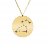 Colier argint 925 placat cu aur galben 24K personalizat cu constelatii - Leu, Bijubox