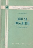 Carte Arii si Logaritmi A. I. Markusevici Matematica Romana 1954 Brosata Ghid Studiu
