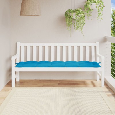 vidaXL Pernă de bancă, albastru deschis, 180x50x7 cm, material oxford foto