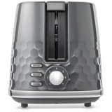 Prajitor de paine Morphy Richards MUC-TH22G, 850 W, 2 felii, 7 trepte rumenire, Gri