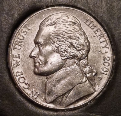 5 centi USA - SUA - 2001 D foto