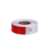 Banda reflectorizanta dreapta tip fagure culoare Alba-Rosie 5cmx25m Cod: 03C Automotive TrustedCars, Oem