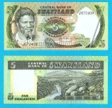 Swaziland (pick 9) 5 Emalangeni 1984 UNC serie: J67240x; Sobhuza II