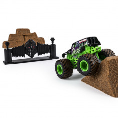 Set camioneta cu nisip si accesorii Grave Digger Monster Jam foto