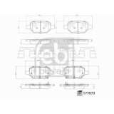 Febi Bilstein set placute frana, frana disc