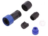 Conector circular mufă tată 2 pini fără contacte pe cablu