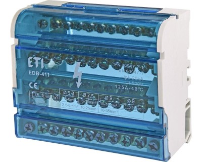 Bloc distributie repartitor 4P 44 gauri 125A Eti 001102304 foto