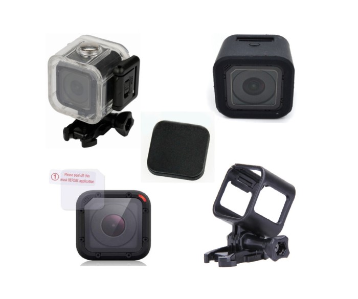 Set 5 accesorii pt Gopro Session 4 5, Carcasa , Rama , Husa , Folie , Capac