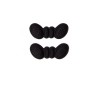 Set 2 branturi adezive pentru calcaie, spuma si poliester, 9.5 x 4 cm, grosime 6 mm, negru, Oem