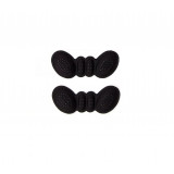 Set 2 branturi adezive pentru calcaie, spuma si poliester, 9.5 x 4 cm, grosime 6 mm, negru
