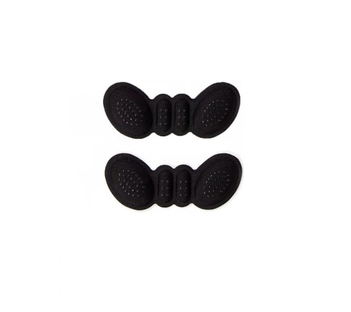 Set 2 branturi adezive pentru calcaie, spuma si poliester, 9.5 x 4 cm, grosime 6 mm, negru