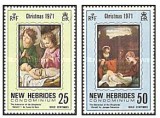 New Hebrides Br 1971 - Crăciun, picturi, arta, serie neuzata