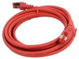 Patch Cord S/FTP Cat6 LSZH Roșu 3m 27AWG