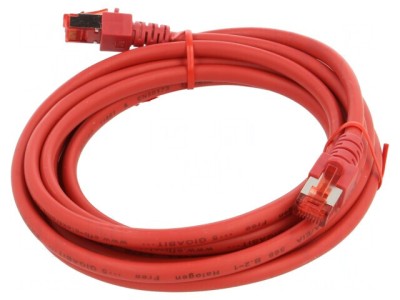 Patch Cord S/FTP Cat6 LSZH Roșu 3m 27AWG foto