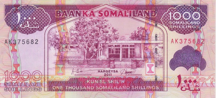 Bancnota Somaliland 1.000 Shilingi 2011 - P20a UNC