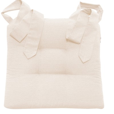 Perna Home pentru scaun cu panglica Homelevel, 42 x 46 cm, Crem, Poliester / Bumbac, 55197.16 foto