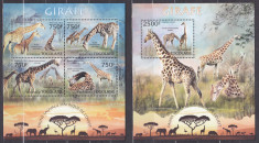 DB1 Fauna Africana Togo Girafe MS + SS MNH foto