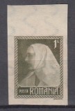 ROMANIA 1922 LP 73 INCORONAREA REGELUI FERDINAND LA ALBA IULIA 1 LEU VERDE GRI NEDANTELAT STARE MNH