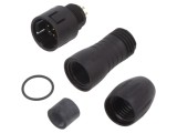 Conector circular 720 125V PIN 8 mufă tată lipire pe cablu