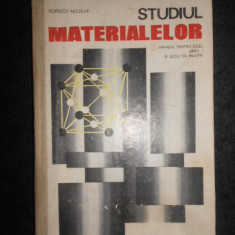 POPESCU NICULAE - STUDIUL MATERIALELOR (1974)