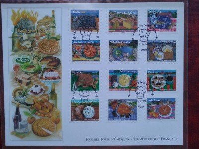 2010-Franta-Zimbete autocolant-12 buc.-F.D.C.-MNH foto