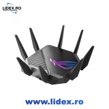 Router Wireless Gigabit ASUS ROG Rapture GT-AXE11000, WI-Fi 6, Tri Band 1148 + 4804 + 4804 Mbps, USB 3.2 Gen1, negru