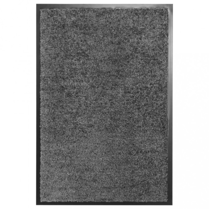 vidaXL Covoraș de ușă lavabil, antracit, 40 x 60 cm 323415