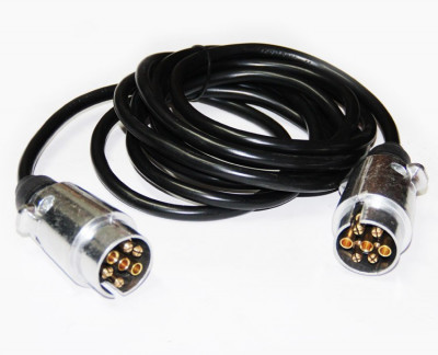 Cablu electric curent flexibil 7 pini cu fisa metal , 3.5 metri foto