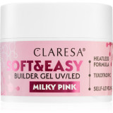 Claresa Soft&amp;Easy Builder Gel gel de bază pentru unghii culoare Milky Pink 45 g