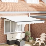 vidaXL Cortina Retractabilă Alb 350 x 250 cm Țesătură și Aluminiu 3330363