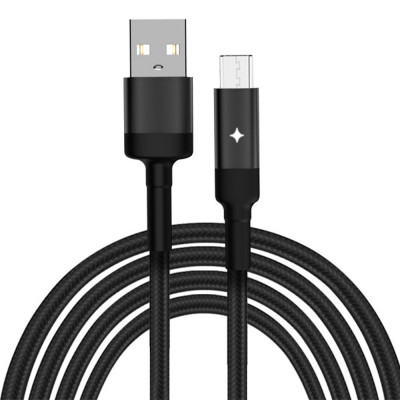 Cablu de Date USB Micro-USB, 2.4A, 1.2m - Yesido (CA-28) - Black foto