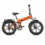 Bicicleta electrica pliabila Ulzomo Dunes 20 E-bike, 750W, 48V 16Ah, autonomie 120km, viteza maxima 40km/h, Orange, 20&#039;&#039;