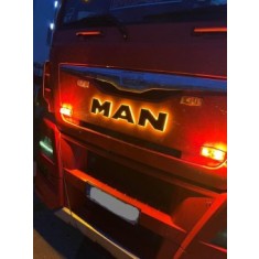 Sigla capota cromata MAN iluminata LED GALBEN TGX