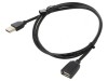 Cablu USB 2.0 USB A la USB A 1m Negru, Vention