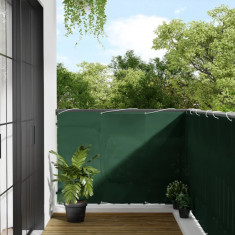 vidaXL Paravan de balcon verde închis 120x1000cm 100% poliester oxford