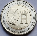 Moneda 2 Euro Luxemburg 2004 Henri I, Monograma, UNC, KM#85