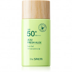 The Saem Jeju Fresh Aloe Sun gel pentru plaja cu aloe vera SPF 50+ 50 g