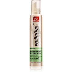 Wella Wellaflex Silk Finish &amp; Hold spuma fixare ultra-puternica 200 ml