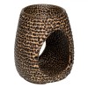 Suport Ulei Parfumat Ceramic, Negru Auriu, Diametru 6.5x8.5cm, Oem