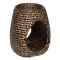 Suport Ulei Parfumat Ceramic, Negru Auriu, Diametru 6.5x8.5cm