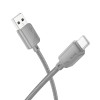 Cablu USB-A la Type-C Hoco X113, 3A, 1m, Gri, Incarcare Rapida &amp; Transfer Date, Compatibil Telefoane Android, Tablete