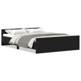 Cumpara ieftin Cadru pat fara saltea, stejar negru, 120x200 cm, lemn prelucrat