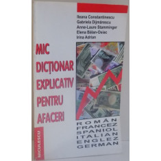 MIC DICTIONAR EXPLICATIV PENTRU AFACERI de ILEANA CONSTANTINESCU...IRINA ADRIAN , 1997
