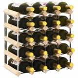 Suport sticle de vin pentru 20 sticle, lemn masiv de pin GartenMobel Dekor, vidaXL